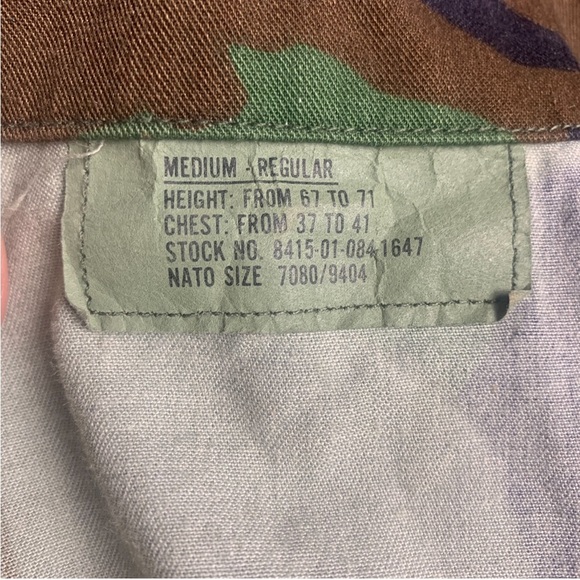 Army Jacket Camo Men's Medium Combat Camouflage Woodland Military Authentic - Picture 9 of 10